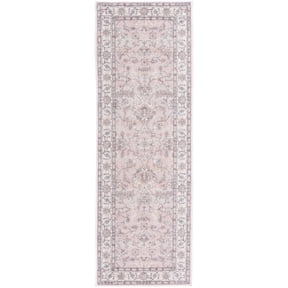 Home Decor Collection Washable Pink Persian Faux Fur Indoor Runner, 20"x59"