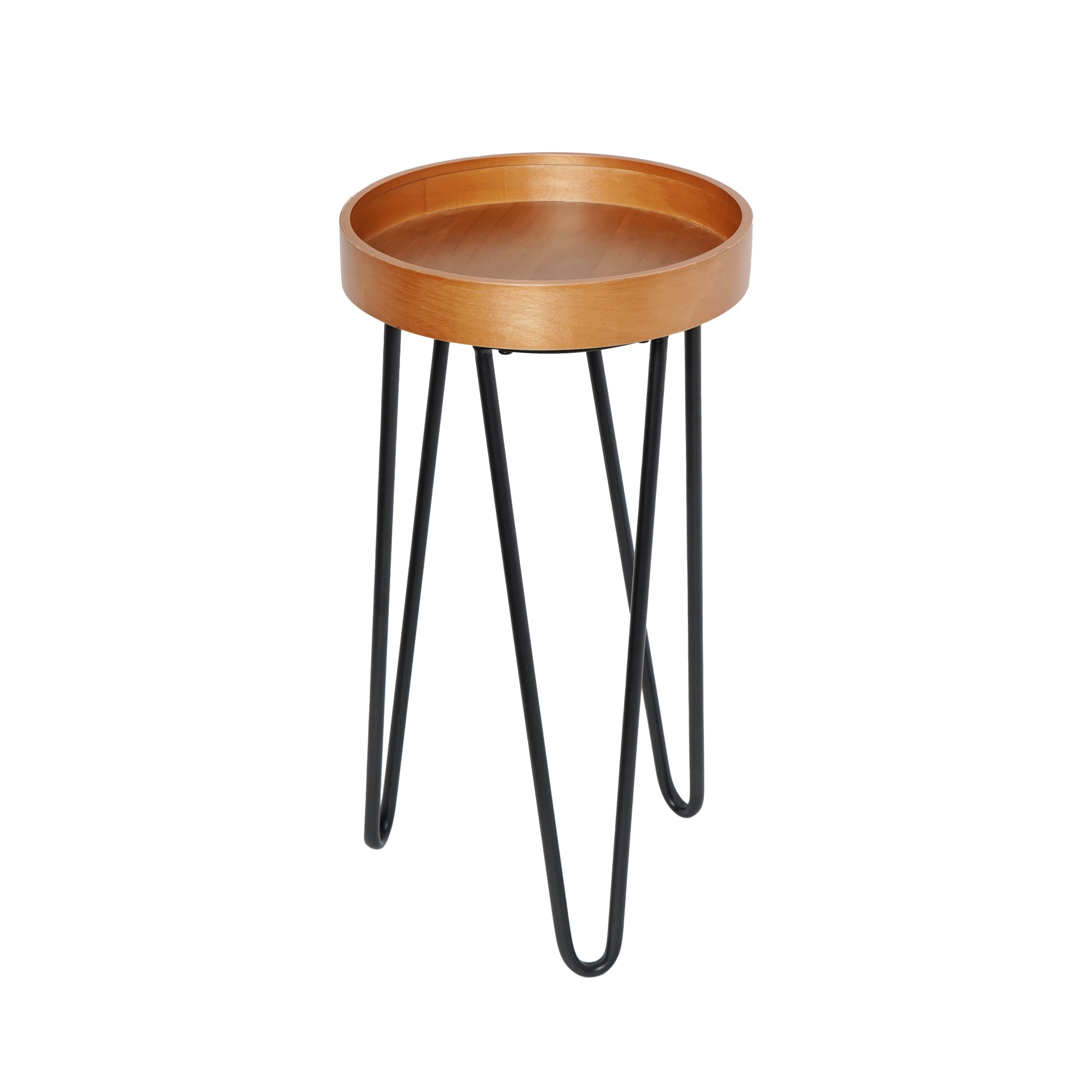 Home Décor Collection Wood & Metal Round Modern Accent End Side Coffee Table  - 23