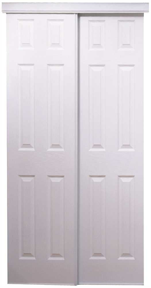 Home Décor Innovations 106 Series 6-panel Design Bypass Door, White, 60x80in.