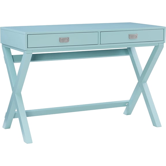 Home Dcor Jaycee Blue Writing Desk, 20"D x 44"W x 30"H, Blue