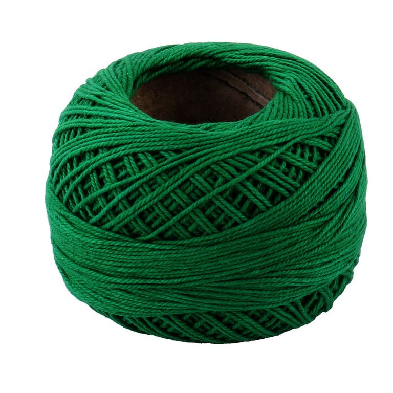 2 Skeins Crochet Fingering Thread - Light Forest Green – YarnNecklaces