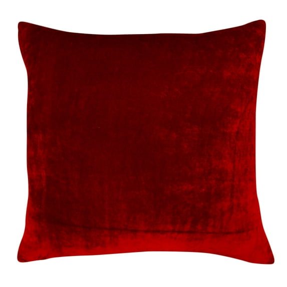 Home Dcor Throw Pillow Solid Red Decorative Velvet Cushion Cover - Choose Size