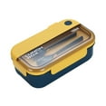thumbnail image 1 of Meitianfacai Bento Box Adult Lunch Box, Lunch Containers with 2 Compartments, Lunchable Food Container with Utensils, Microwave & Dishwasher Safe, 1 of 7