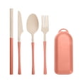 thumbnail image 1 of Home Deals up to 30% off Meitianfacai Travel Utensils With Case, Portable Camping Cutlery Set, Reusable Flatware Tableware for Lunch, Include Knife Spoon Fork Chopsticks, 1 of 7