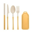 thumbnail image 1 of Meitianfacai Travel Utensils With Case, Portable Camping Cutlery Set, Reusable Flatware Tableware for Lunch, Include Knife Spoon Fork Chopsticks, 1 of 7