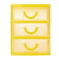 thumbnail image 1 of Home Deals up to 30% off Meitianfacai 13*9*11.5cm Mini Organizer Box Storage Container Case with 3 Clear Desktop Drawer Units,Yellow, 1 of 2