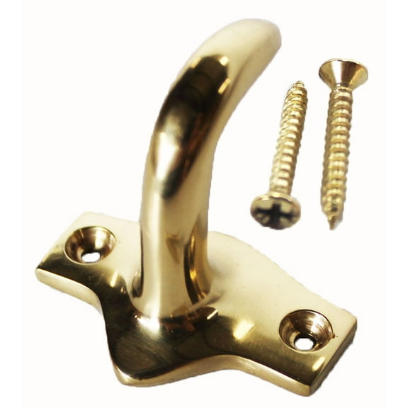 Home Decor 1.5" Small Multi-Purpose Wall Mounted Coat Hook Brass 6747BR