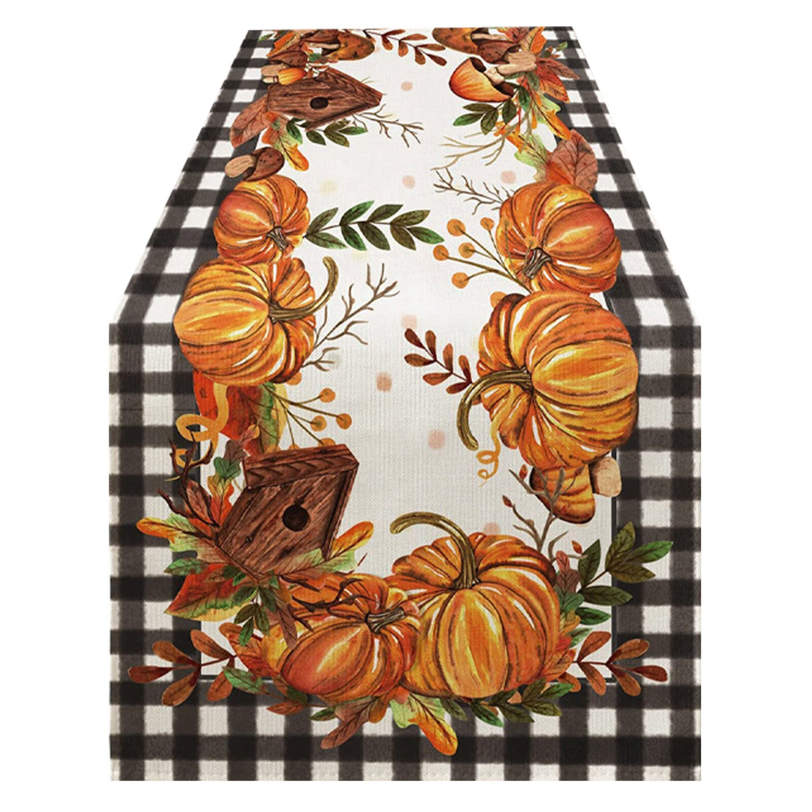 Home Decor 1 Pcs Fall Table Runner Watercolor Pumpkin Autumn