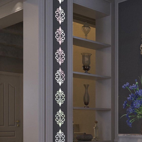 [Home Decor]10 Pieces Creative Hollow Mirror Wall Stickers Self Adhesive Art Murals Wall Decor DIY Acrylic Mirror Wall Stickers for Livingroom Bedroom Decoration