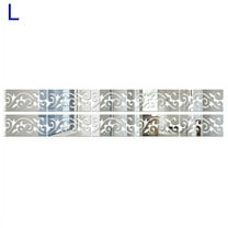 Home Decor 10Pcs 3D Mirror Art Kick Line Wall Sticker Acrylic Decal Home Room Decor Silver L