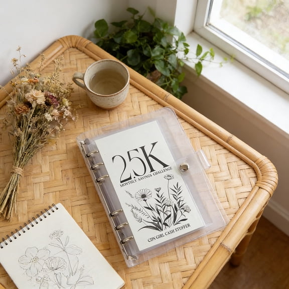 Home Decor 12 Month Envelopes Saving Budget Book With Envelopes Easy And Funny Way To 2.5K/5K/ Loose Leaf Book Office&Craft&Stationery Practical