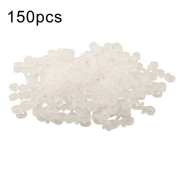 Home Decor 150 Outdoor Light Clips Gutter Hooks S-Hook Light Clips Outdoor Light Hook Clips White