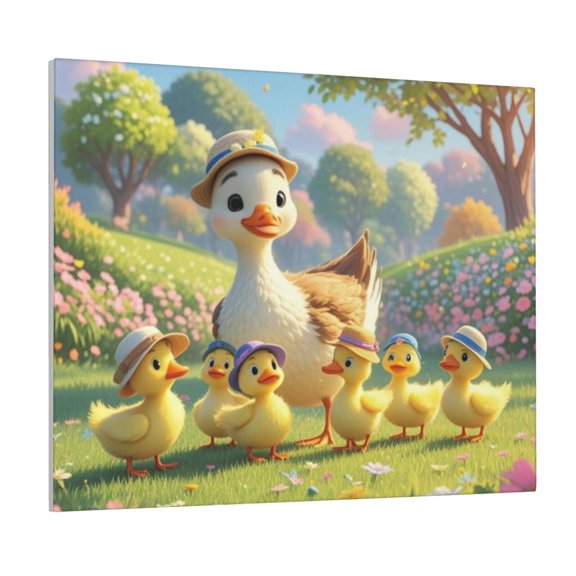 Home Decor 16 X 20 Mother Duck For Living Room Bedroom Kitchen Office Little Yellow Duck Wall Pictures Canvas Paintings Poppies