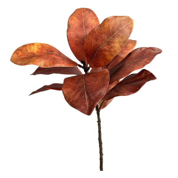 Home Decor 1Pcs Magnolia Branches Magnolia Leaves Magnolia Leaves Picks Realistic Magnolia Leaves Twigs Greenery Magnolia for Home Table Vase Indoor Outdoor,Red(56cm)