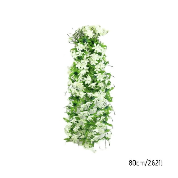 Home Decor, 2.62Ft Lilies Flower Garland With Lilies Fake Lilies Flower Garland Floral Vines For Wedding Home Party Table Runner Decor Artificial Flower Vines Fake Silk, Outdoor Spring Summer Decor