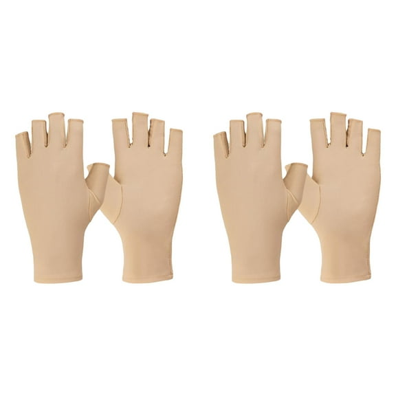 Home Decor 2Pcs 1 Pairs Elderly Skin Thin Protector Gloves Tone Fingerless Gloves Bruise Ab Rasion Protective To Cover Br Uising Gloves