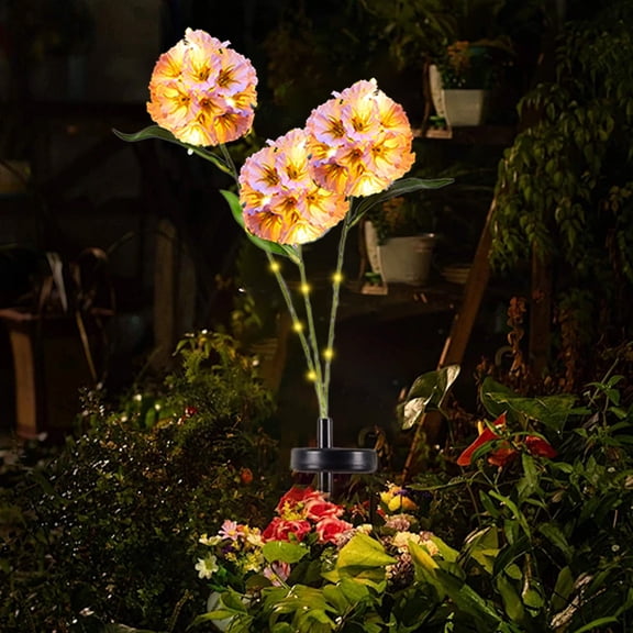 Home Decor, 3 LED Solar Dandelions Lights Outdoor Waterproof Plastic Garden Stake Lights With Auto Off For Yard Pathways Decor, Garden Decor