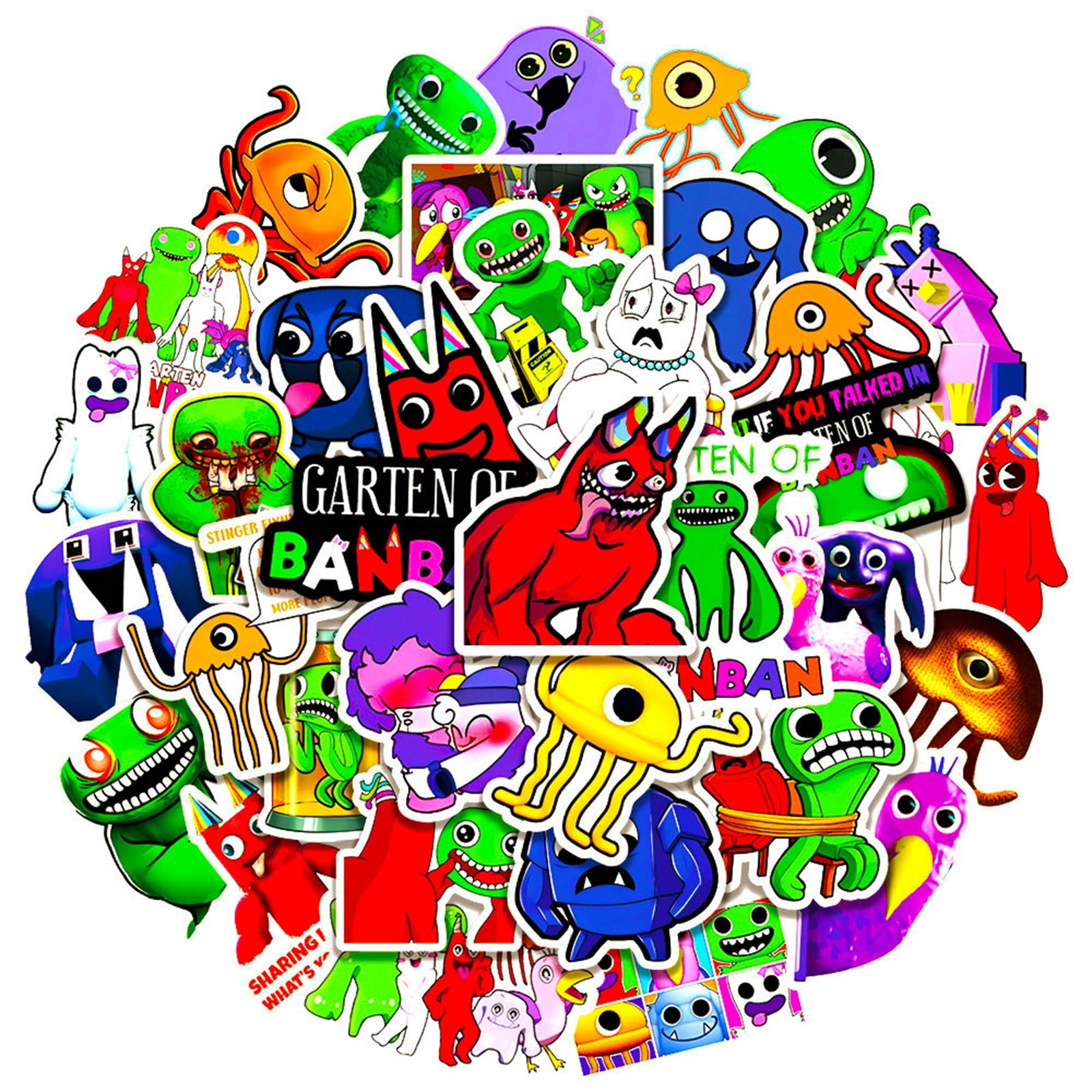 Home Decor 50 PCS Garden of Banban Stickers, Plush Toy Dolls Waterproof Stickers,Vinyl Stickers for Water Bottle,Laptop,Phone,Skateboard Stickers for KidsTeens, Christmas Birthday Gift