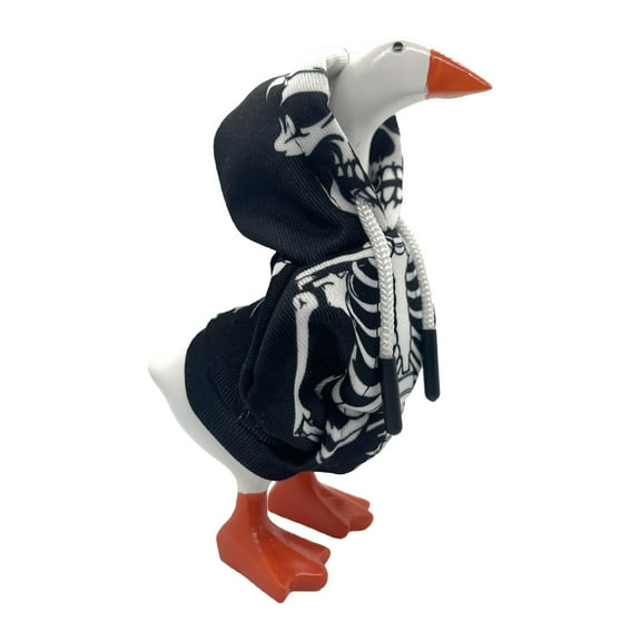 Home Decor 7 Inch Desk Goose Outfits Hoodies Tabletop Goose Mini Porch Goose Costume Goose Statue Key Holder for 2026 New Years Decorations