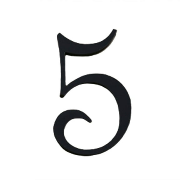 Home Decor 70mm Self Sticker Big Modern Door Numbers for Exterior House Apartment Plaque Mailbox Address Digits Sticker Signs Black Numbers 5