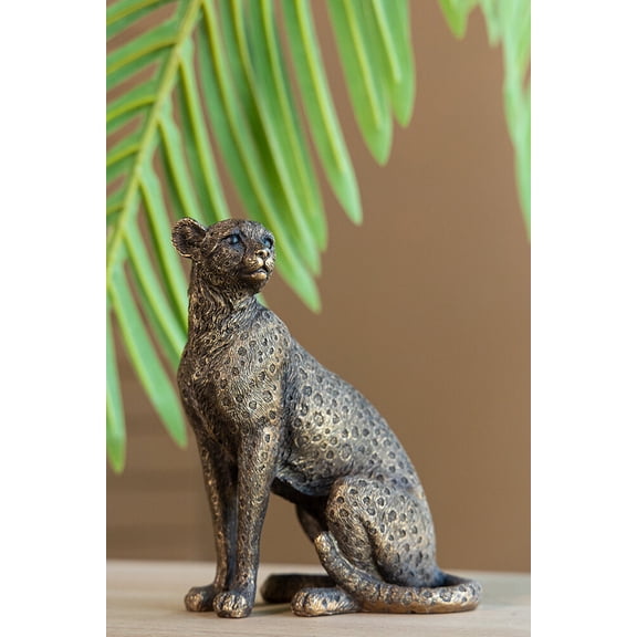 Home Decor Accessories 5.1x3.5x6.1" Copper Panther, Animal Statue Decor,Household Decor Items