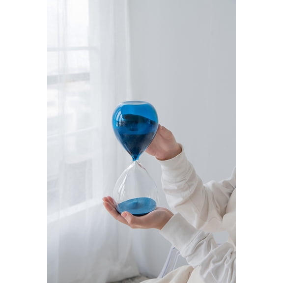 Home Decor Accessories, 5x14" Hourglass, 60min Blue, Blue Wall Hooks,Glass Door Stops, Household Supplies & Décor Accessories