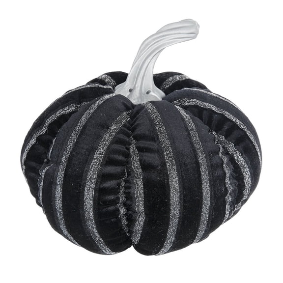 Home Decor Accessories 7x7x7" Fabric Black Stripe Pumpkin Decor, for Holiday Halloween Decoration,Wall Hooks