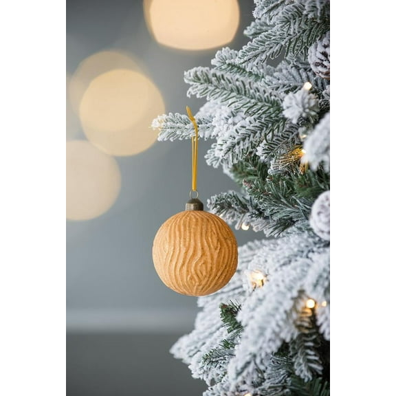 Home Decor Accessories D3.9" Christmas Ball Ornaments, Glass Decorative Hanging Ball Christmas Tree Ornaments for Holiday Party Decorations, Set of 6,Household Decor Items