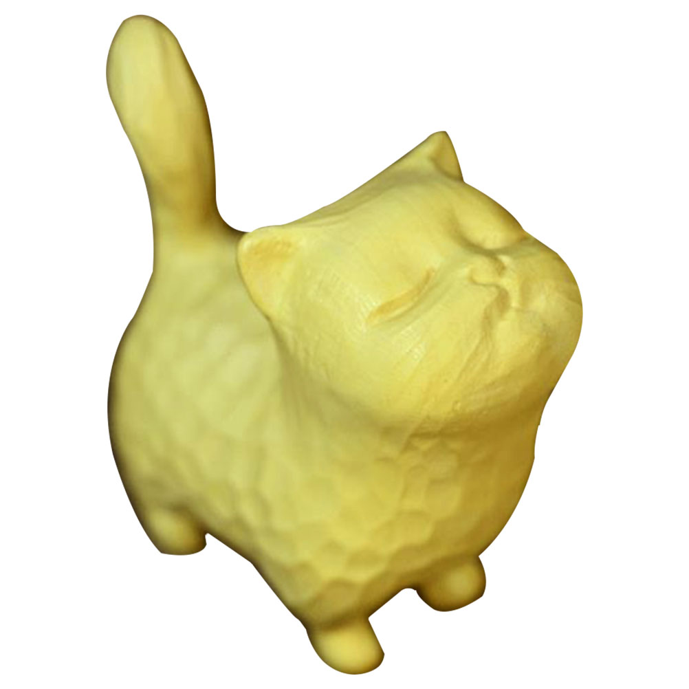 Home Decor Animal Shape Craft Carved Kitten Sculpture Cat Hand Pieces