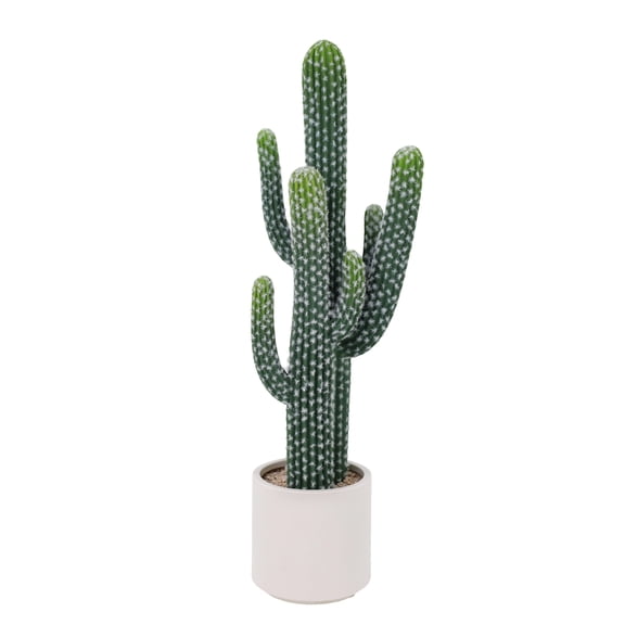Home Decor Artificial Cactus Plant, Tall UV Resistant Faux Cactus Plant, Realistic Texture Tall Fake Plant, Faux Desert Cacti Potted Plant with Planter for Home Garden Office Indoor Outdoor