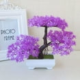 Home Decor Artificial Flower Plastic Plant Mini Bonsai Pine