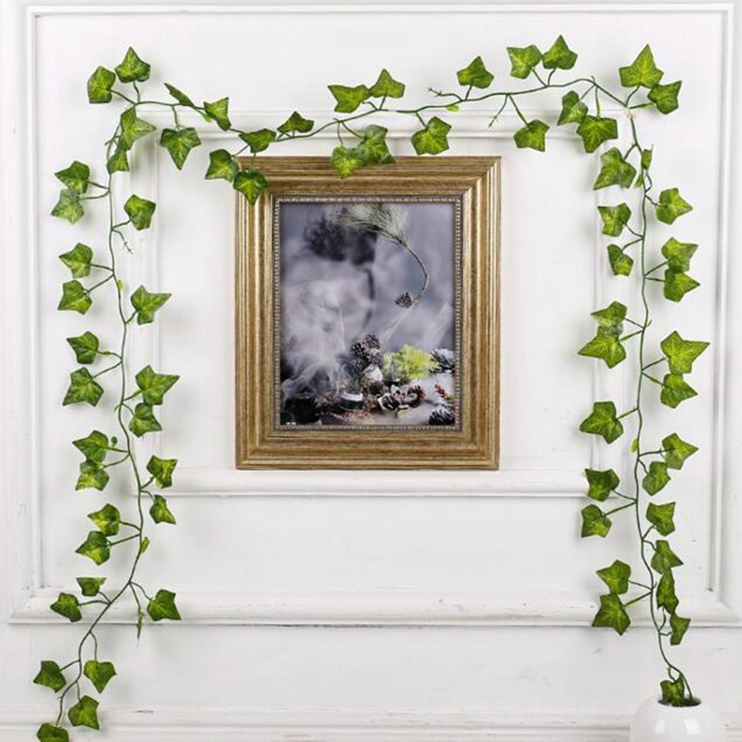 Home Decor Artificial Flower Vine Leaves Realistic Plastic Plant Silk ...