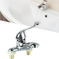 thumbnail image 1 of Home Decor Bathroom Faucet Alloy 2 Hole Handle Faucet Hot And Cold Water Mixer Tap Washing Basin Faucet Replacement Home Hotel Faucets Practical 6.1", 1 of 7