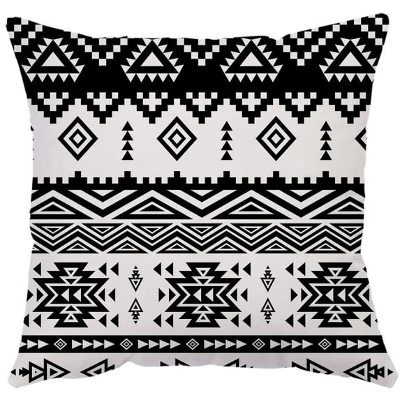 Home Decor Bedroom Pillowcase Black And White Geometric Boho Sofa