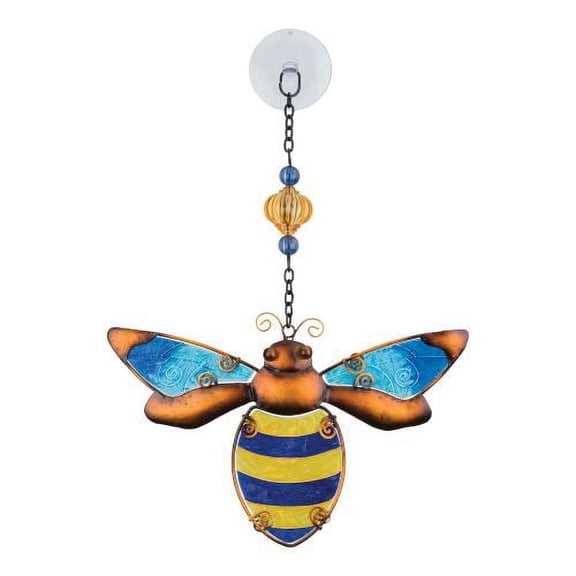 Home Decor Bee Sun Catcher Glass Hand Painted 12331