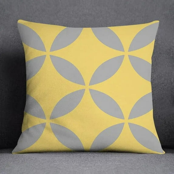 Home Decor Blue Yellow Geometric Pattern ative Pillowcase Office Cushion Cover Sofa