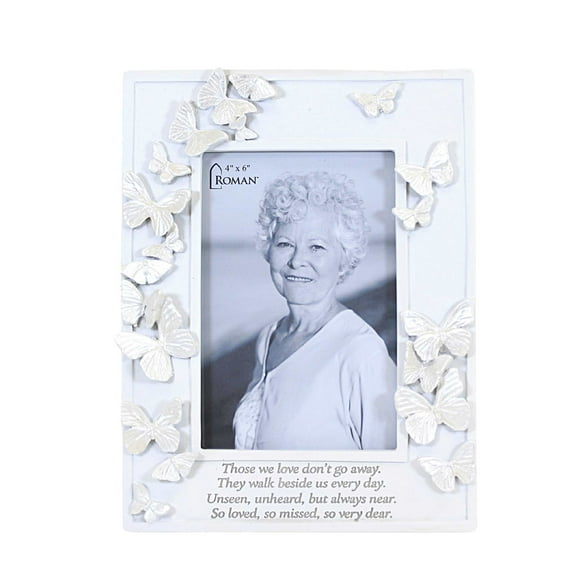 Home Decor Butterfly Memorial Frame Polyresin Sympathy Bereavement 12504.
