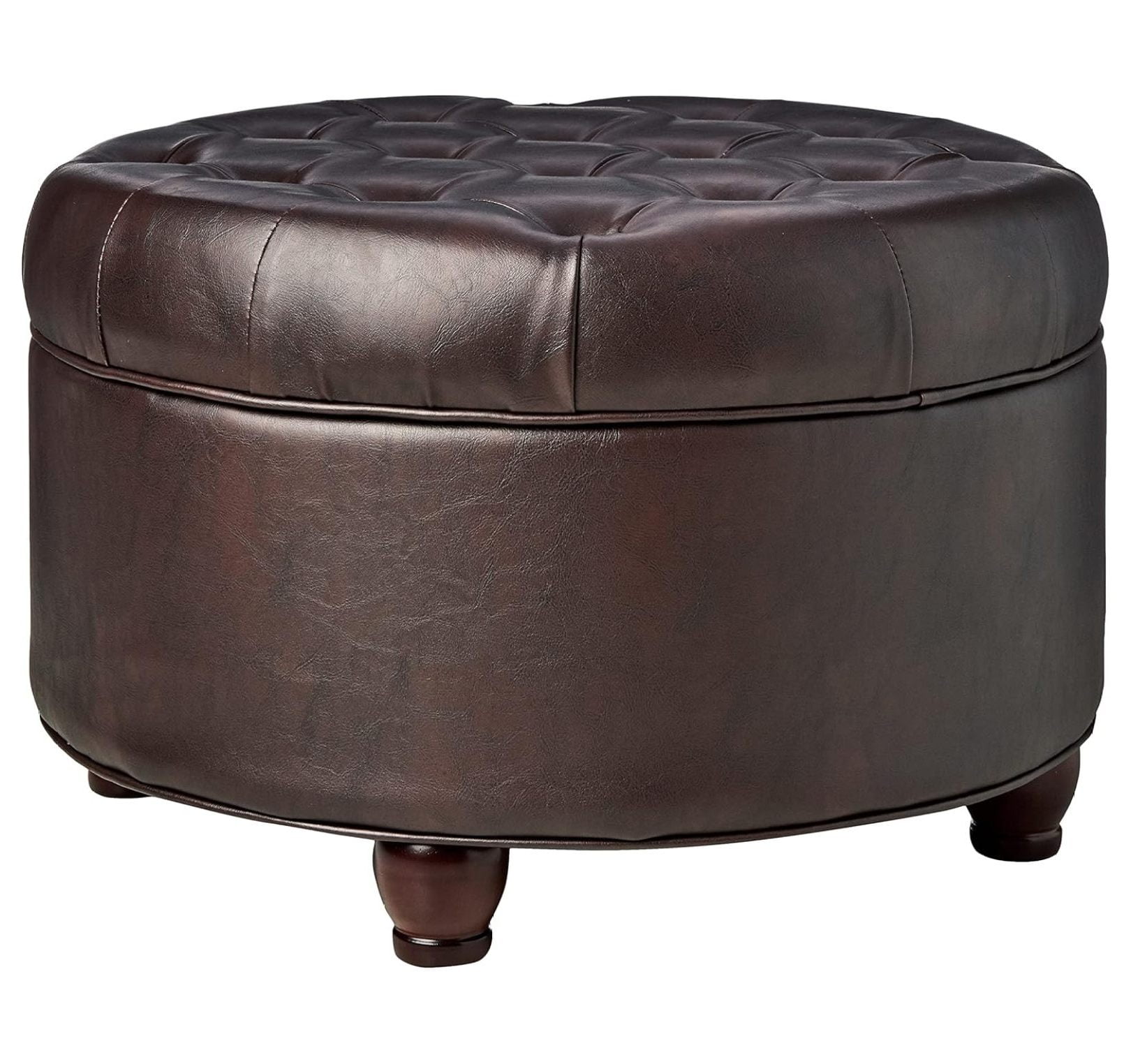 Illustration of Tufted Leather Ottomans For Luxury Living Rooms