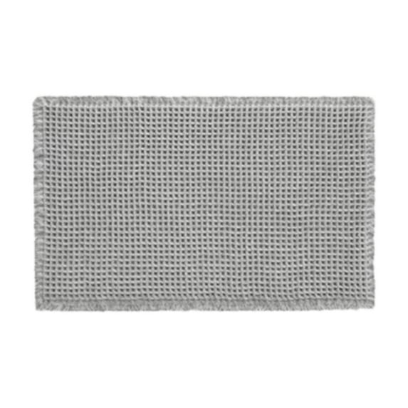 Upgraded Waffle Bath Mat, Furenl Upgraded Boho Bathroom Rugs Super Absorbent Machine Washable Bathroom Rug with Tassels Rubber Soft Bath Rugs, Grey
