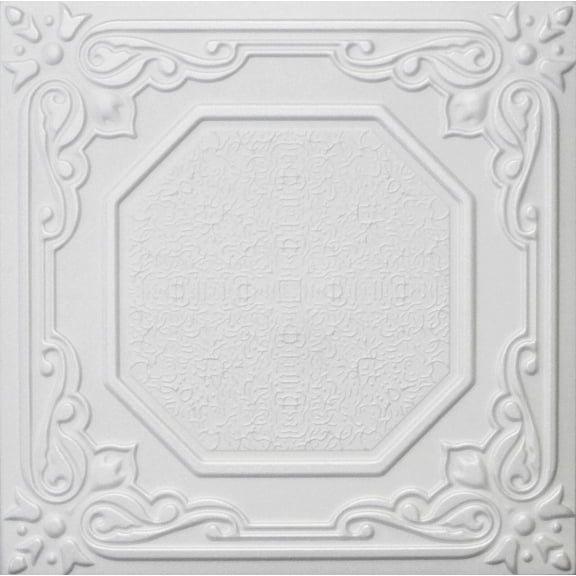 Home Decor, Ceiling Tiles, Glue Up, Foam,20"x20" Lizbona R32W, 16pcs Bundle