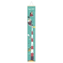 Home Decor Children'S Height Growth Chart Cartoon Pattern Canvas Height Chart Ruler Removable Wall Mounted Ruler Measurement Chart Suitable Foration Measuring Board Foldable