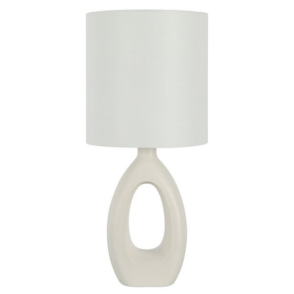 Home Decor Classic Collection White Ceramic Finish Table Lamp, 21"H