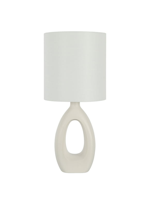 Home Decor Classic Collection White Ceramic Finish Table Lamp, 21"H