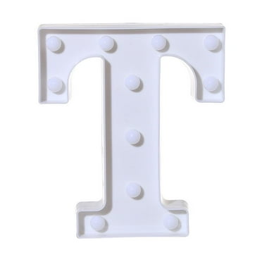 Tahtuvzn Home Decor Alphabet LED Letter Lights Light up White Plastic Letters Standing Hanging A-M &,8.7x7.1x1.8"