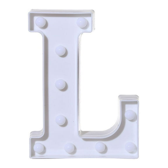 Tahtuvzn School Home Decor Alphabet LED Letter Lights Light up White Plastic Letters Standing Hanging A-M &,8.7x7.1x1.8"