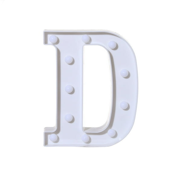 Tahtuvzn School Home Decor Alphabet LED Letter Lights Light up White Plastic Letters Standing Hanging A-M &,8.7x7.1x1.8"