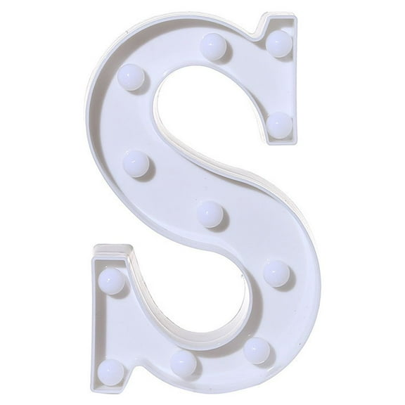 Tahtuvzn School Home Decor Alphabet LED Letter Lights Light up White Plastic Letters Standing Hanging A-M &,8.7x7.1x1.8"