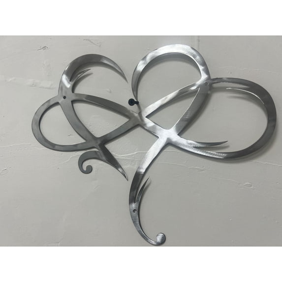 Home Decor Clearance! Eternal Wrought Iron Decoration Indoor Ornaments Metal Wall Decoration Infinitys Heart-Steel Wall Decor Metal Wall Art 17*20cm, Gift for Mother