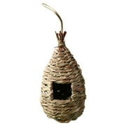 Tahtuvzn Home Decor Hand-woven Hummingbird House Bird Nests Hibiscuser Grass Simulation Birdhouse Gardening Hanging Decoration