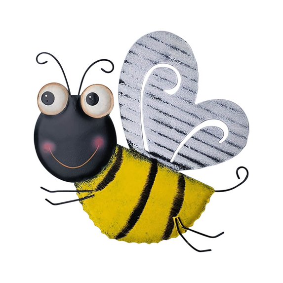 Tahtuvzn Home Decor Clearance! Metal Bee Wall Decoration Outdoor Garden Fence Art, Hanging Decoration of Living Room and Bedroom,11.02x9.05 Inch